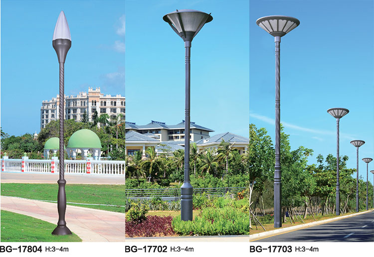 異性鋼管燈桿庭院燈樣式效果圖片