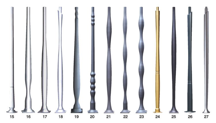 旋壓鋁合金庭院燈燈桿款式圖片