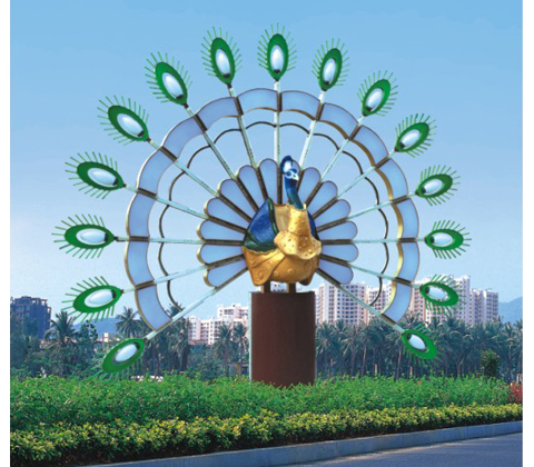 廣場(chǎng)公園孔雀開(kāi)屏景觀燈