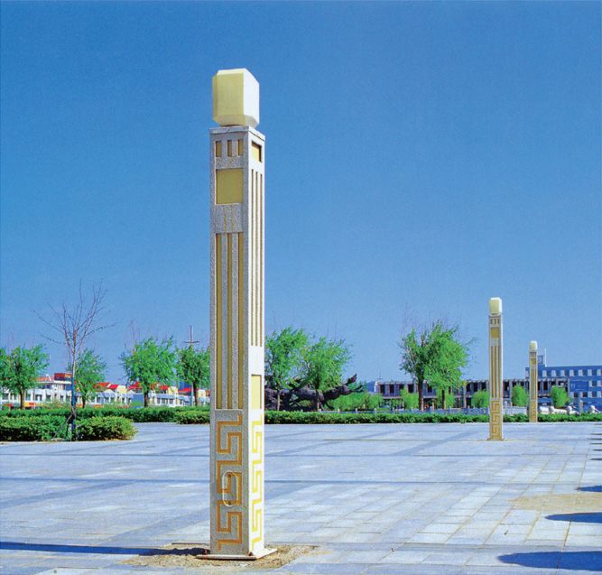 (QDJGD-BG9101)3米-5米仿石材方柱廣場景觀燈圖片