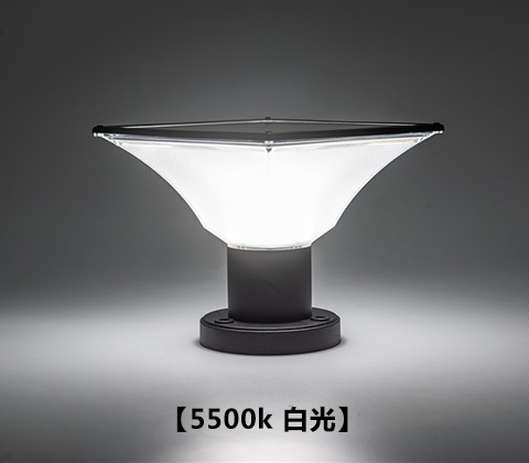 (QDTYN-ZT006)現(xiàn)代簡約LED太陽能柱頭燈圍墻燈白光亮燈效果