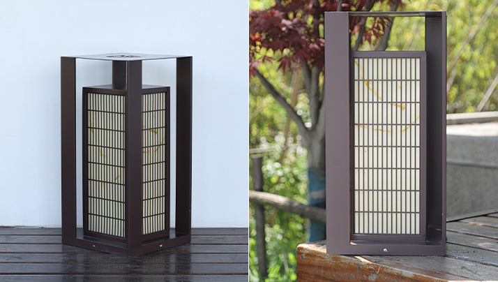 QDZTD-018小區(qū)花園矮柱柱頭燈實(shí)拍效果展示